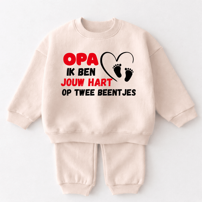 Opa ik ben jouw hart op twee beentjes - Märchen Mode aus Bio - Baumwolle personalisierte geschenke Babyset & Bodys mit spruch & Geschenkideen für Neugeborene & 0–24 Monate & und perfekt als Geschenk zur Geburt