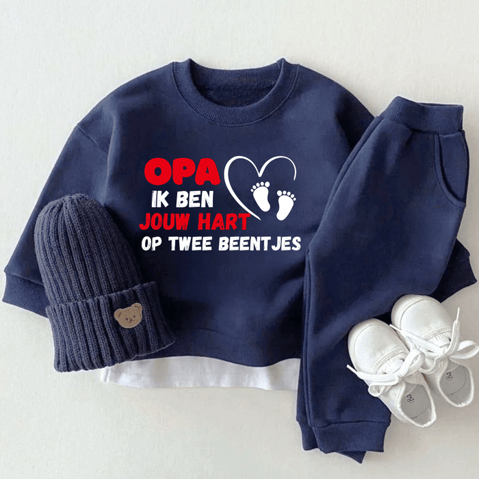 Opa ik ben jouw hart op twee beentjes - Märchen Mode aus Bio - Baumwolle personalisierte geschenke Babyset & Bodys mit spruch & Geschenkideen für Neugeborene & 0–24 Monate & und perfekt als Geschenk zur Geburt