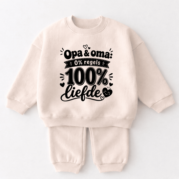 Opa & oma: 0% regels, 100% liefde - Märchen Mode aus Bio - Baumwolle personalisierte geschenke Babyset & Bodys mit spruch & Geschenkideen für Neugeborene & 0–24 Monate & und perfekt als Geschenk zur Geburt