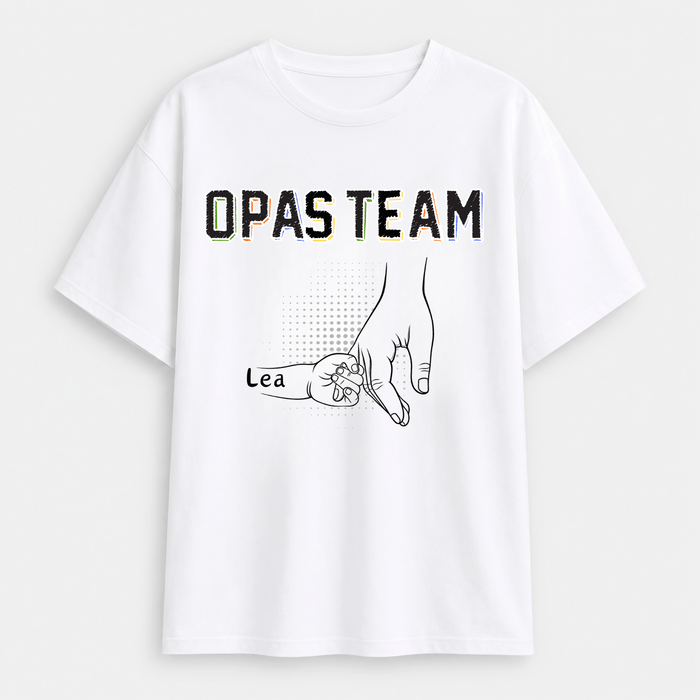 Opa/Oma/name Team T-Shirt personalisiert mit Kindernamen - Märchen Mode aus Bio-Baumwolle personalisierte geschenke Babyset & Bodys mit spruch & Geschenkideen für Neugeborene & 0–24 Monate & und perfekt als Geschenk zur Geburt