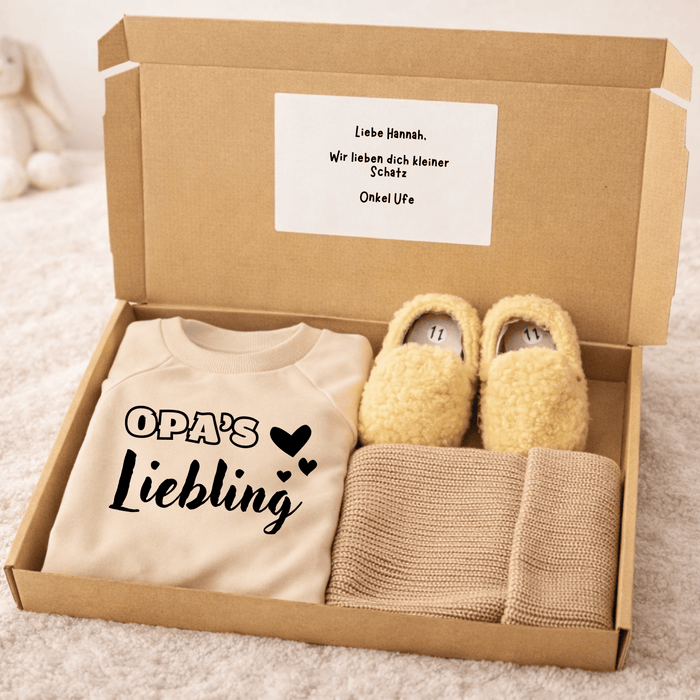 Opa’s Liebling - Märchen Mode aus Bio - Baumwolle personalisierte geschenke Babyset & Bodys mit spruch & Geschenkideen für Neugeborene & 0–24 Monate & und perfekt als Geschenk zur Geburt