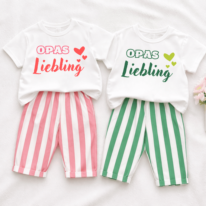 Opas Liebling - Sommer set - Märchen Mode aus Bio-Baumwolle personalisierte geschenke Babyset & Bodys mit spruch & Geschenkideen für Neugeborene & 0–24 Monate & und perfekt als Geschenk zur Geburt