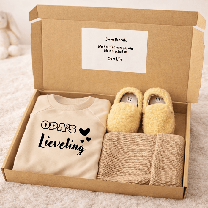 Opa’s Lieveling - Cadeauverpakking - Märchen Mode aus Bio - Baumwolle personalisierte geschenke Babyset & Bodys mit spruch & Geschenkideen für Neugeborene & 0–24 Monate & und perfekt als Geschenk zur Geburt