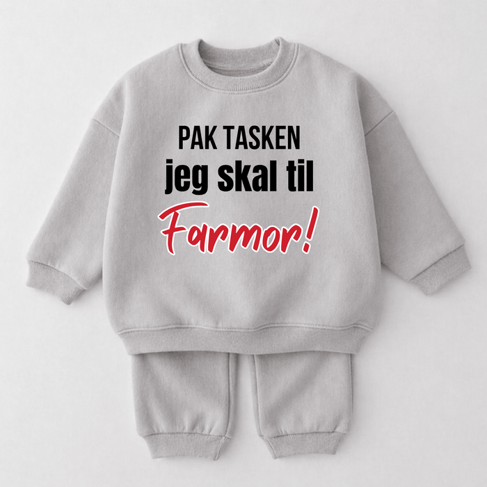 Pak tasken jeg skal til Farmor! - Märchen Mode aus Bio - Baumwolle personalisierte geschenke Babyset & Bodys mit spruch & Geschenkideen für Neugeborene & 0–24 Monate & und perfekt als Geschenk zur Geburt