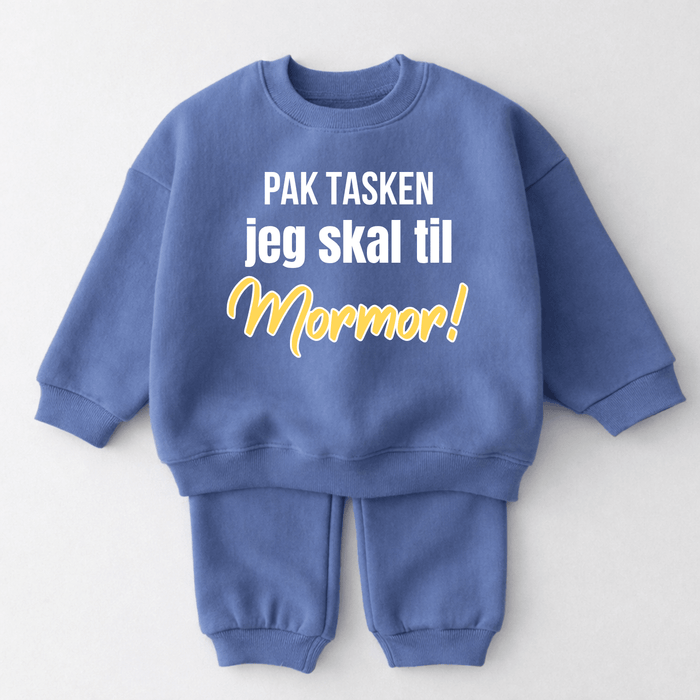 Pak tasken jeg skal til Mormor! - Märchen Mode aus Bio - Baumwolle personalisierte geschenke Babyset & Bodys mit spruch & Geschenkideen für Neugeborene & 0–24 Monate & und perfekt als Geschenk zur Geburt