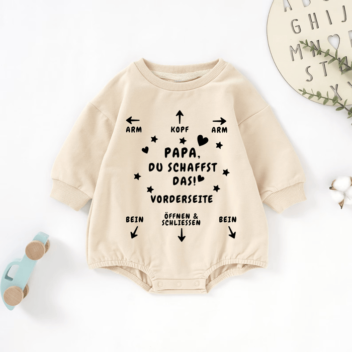 PAPA, du schaffst das!! - Märchen Mode aus Bio - Baumwolle personalisierte geschenke Babyset & Bodys mit spruch & Geschenkideen für Neugeborene & 0–24 Monate & und perfekt als Geschenk zur Geburt