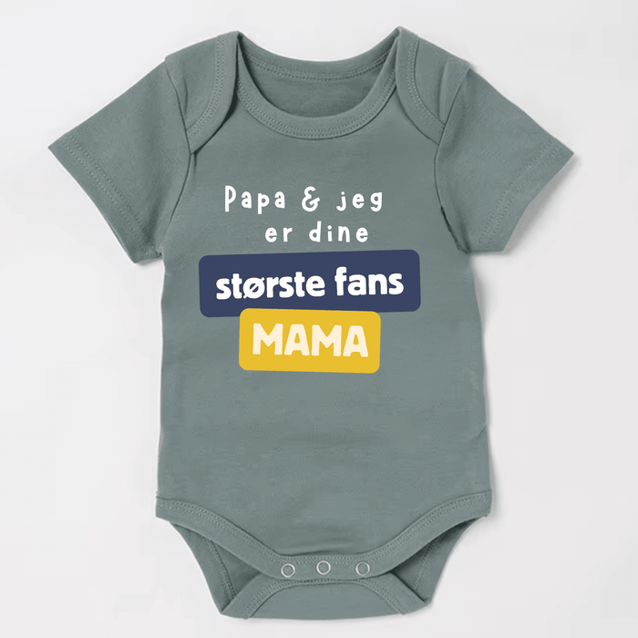 Papa & jeg er dine største fans Mama - Märchen Mode aus Bio - Baumwolle personalisierte geschenke Babyset & Bodys mit spruch & Geschenkideen für Neugeborene & 0–24 Monate & und perfekt als Geschenk zur Geburt