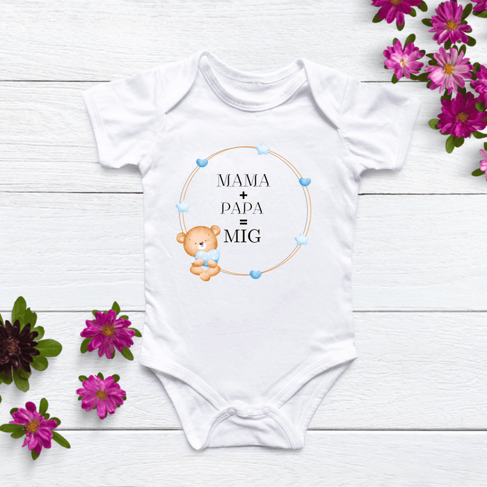 Papa + Mama =Mig - Märchen Mode aus Bio - Baumwolle personalisierte geschenke Babyset & Bodys mit spruch & Geschenkideen für Neugeborene & 0–24 Monate & und perfekt als Geschenk zur Geburt