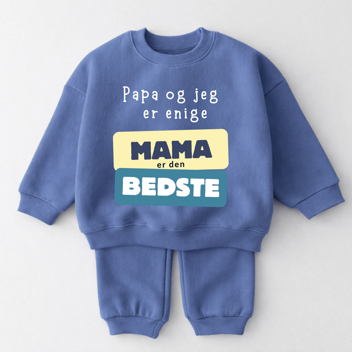 Papa og jeg er enige MAMA bedste er den - Märchen Mode aus Bio - Baumwolle personalisierte geschenke Babyset & Bodys mit spruch & Geschenkideen für Neugeborene & 0–24 Monate & und perfekt als Geschenk zur Geburt