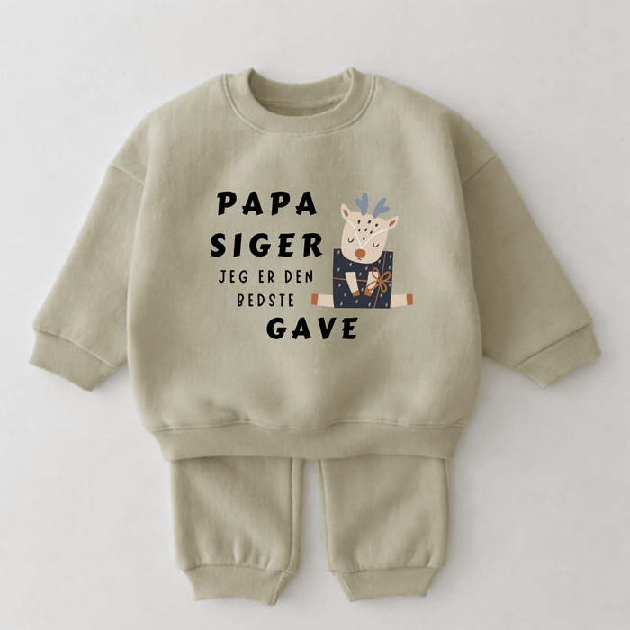 Papa siger jeg er den bedste gave - Märchen Mode aus Bio - Baumwolle personalisierte geschenke Babyset & Bodys mit spruch & Geschenkideen für Neugeborene & 0–24 Monate & und perfekt als Geschenk zur Geburt