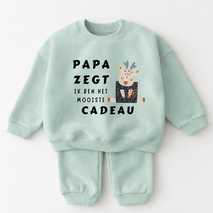 Papa zegt: ik ben het mooiste cadeau - Märchen Mode aus Bio - Baumwolle personalisierte geschenke Babyset & Bodys mit spruch & Geschenkideen für Neugeborene & 0–24 Monate & und perfekt als Geschenk zur Geburt