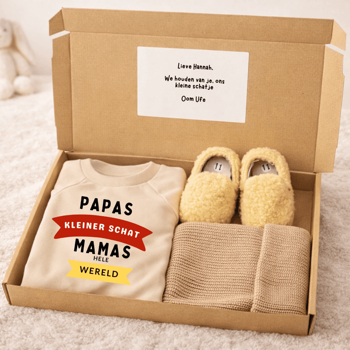 Papas kleiner Schat MAMAs hele wereld - Cadeauverpakking - Märchen Mode aus Bio - Baumwolle personalisierte geschenke Babyset & Bodys mit spruch & Geschenkideen für Neugeborene & 0–24 Monate & und perfekt als Geschenk zur Geburt