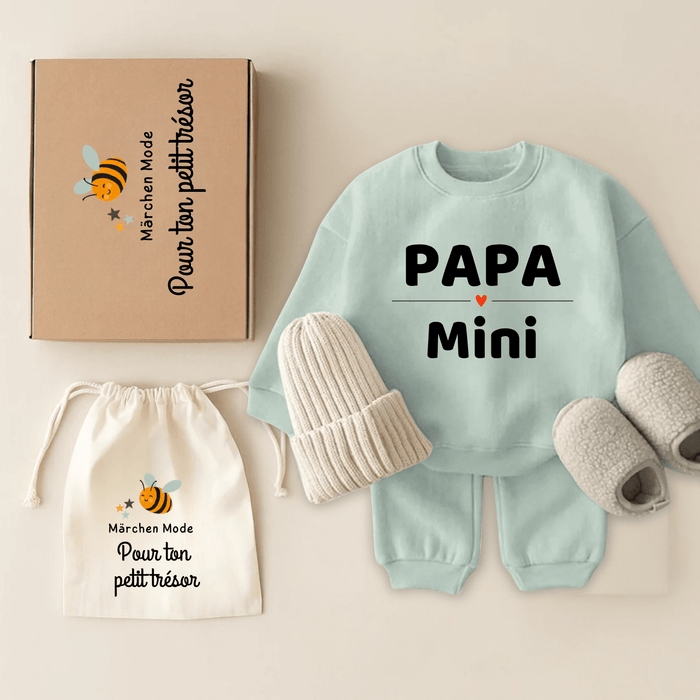 Papa's Mini - Cadeau - Märchen Mode aus Bio-Baumwolle personalisierte geschenke Babyset & Bodys mit spruch & Geschenkideen für Neugeborene & 0–24 Monate & und perfekt als Geschenk zur Geburt