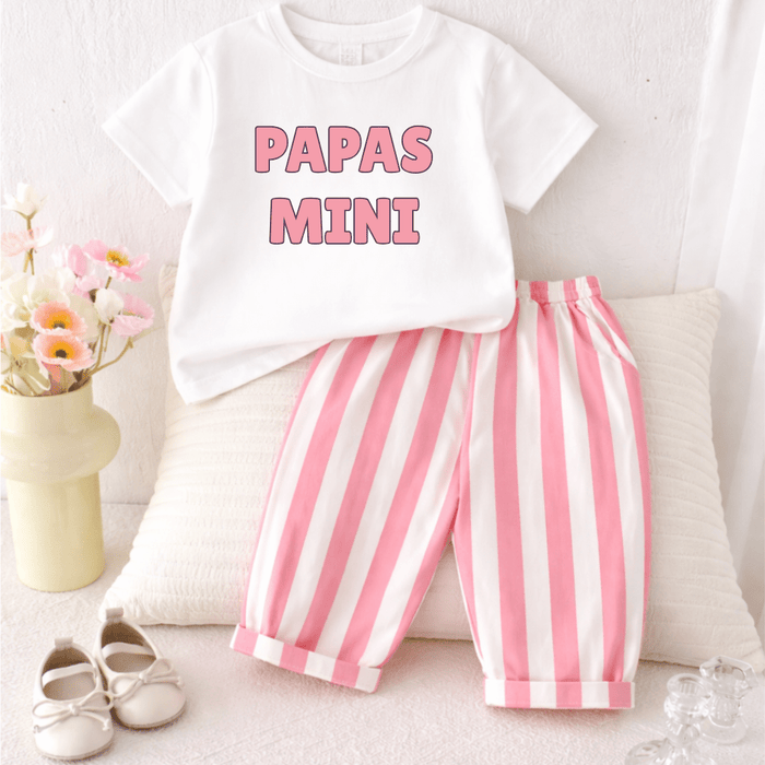 Papas Mini - Sommer set - Märchen Mode aus Bio - Baumwolle personalisierte geschenke Babyset & Bodys mit spruch & Geschenkideen für Neugeborene & 0–24 Monate & und perfekt als Geschenk zur Geburt
