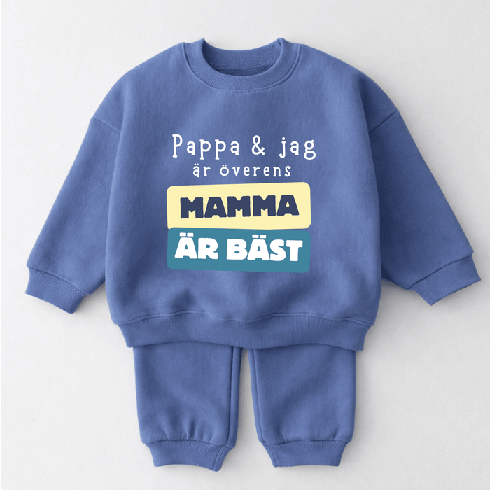 Pappa & jag är överens MAMMA är bäst - Märchen Mode aus Bio-Baumwolle personalisierte geschenke Babyset & Bodys mit spruch & Geschenkideen für Neugeborene & 0–24 Monate & und perfekt als Geschenk zur Geburt