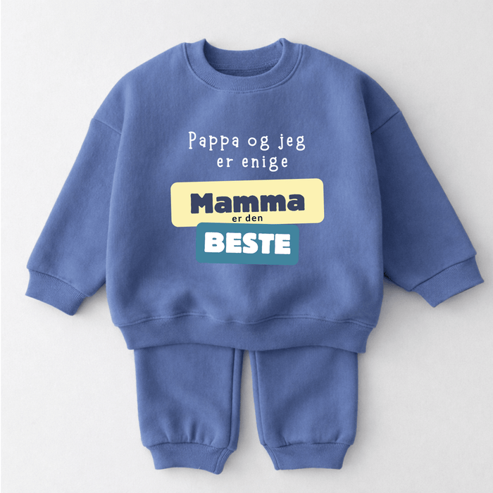 Pappa og jeg er enige Mamma er den beste - Märchen Mode aus Bio-Baumwolle personalisierte geschenke Babyset & Bodys mit spruch & Geschenkideen für Neugeborene & 0–24 Monate & und perfekt als Geschenk zur Geburt