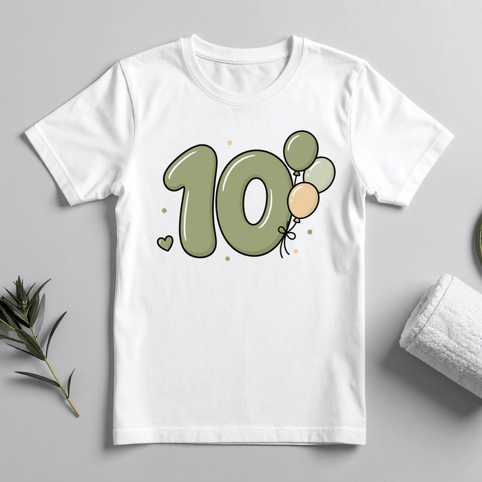 Party Balloons - Tshirt 10 - Märchen Mode aus Bio-Baumwolle personalisierte geschenke Babyset & Bodys mit spruch & Geschenkideen für Neugeborene & 0–24 Monate & und perfekt als Geschenk zur Geburt