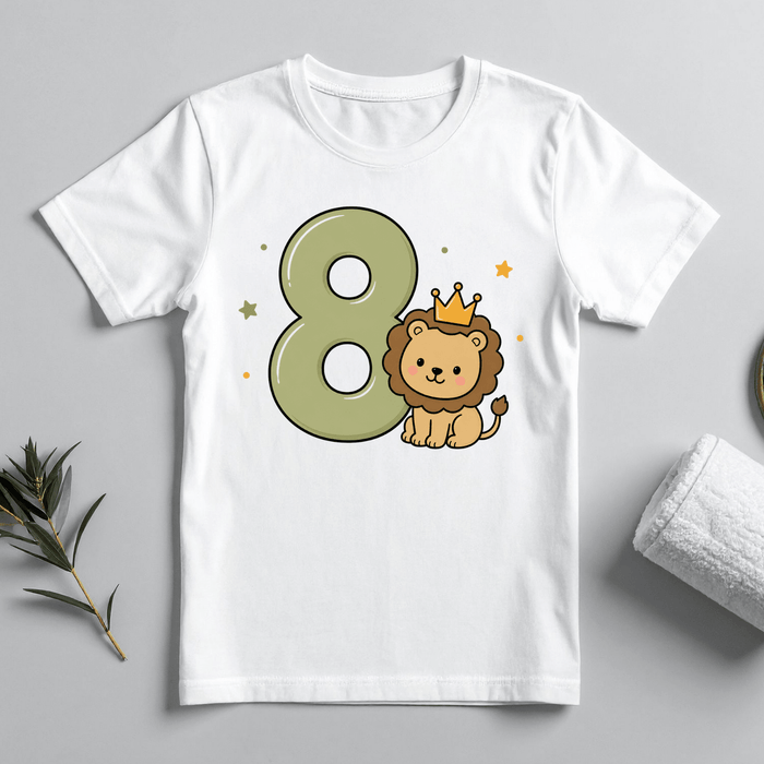 Party Lion - Tshirt 08 - Märchen Mode aus Bio-Baumwolle personalisierte geschenke Babyset & Bodys mit spruch & Geschenkideen für Neugeborene & 0–24 Monate & und perfekt als Geschenk zur Geburt