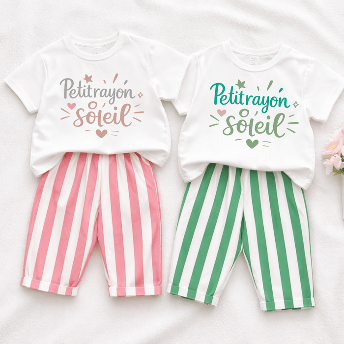 Petitrayon soleil - Sommer set - Märchen Mode aus Bio-Baumwolle personalisierte geschenke Babyset & Bodys mit spruch & Geschenkideen für Neugeborene & 0–24 Monate & und perfekt als Geschenk zur Geburt