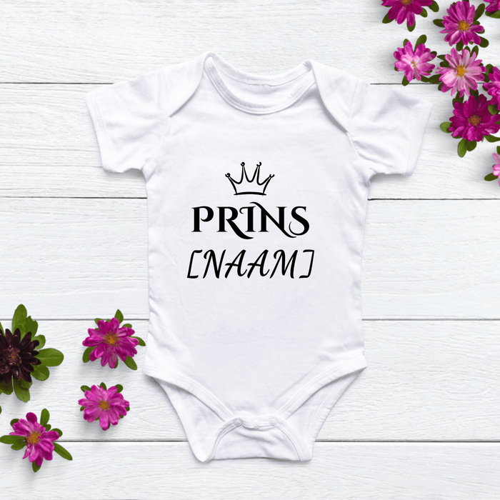 Prins [Naam] Body - Märchen Mode aus Bio - Baumwolle personalisierte geschenke Babyset & Bodys mit spruch & Geschenkideen für Neugeborene & 0–24 Monate & und perfekt als Geschenk zur Geburt