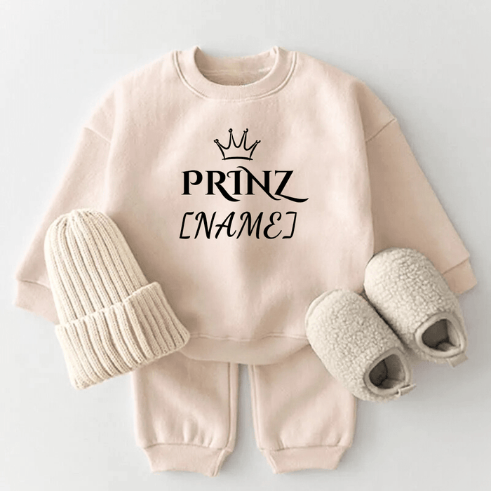 Prinz [Name] - Märchen Mode aus Bio - Baumwolle personalisierte geschenke Babyset & Bodys mit spruch & Geschenkideen für Neugeborene & 0–24 Monate & und perfekt als Geschenk zur Geburt