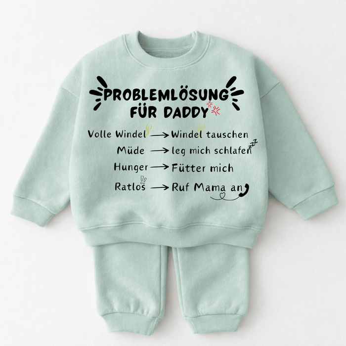Problemlösung für Daddy - Märchen Mode aus Bio - Baumwolle personalisierte geschenke Babyset & Bodys mit spruch & Geschenkideen für Neugeborene & 0–24 Monate & und perfekt als Geschenk zur Geburt
