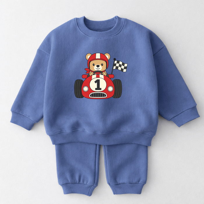 Racing Bear 01 - Märchen Mode aus Bio-Baumwolle personalisierte geschenke Babyset & Bodys mit spruch & Geschenkideen für Neugeborene & 0–24 Monate & und perfekt als Geschenk zur Geburt
