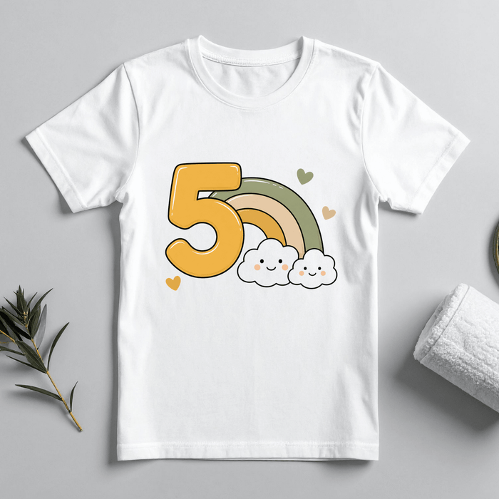 Rainbow Joy - Tshirt 05 - Märchen Mode aus Bio-Baumwolle personalisierte geschenke Babyset & Bodys mit spruch & Geschenkideen für Neugeborene & 0–24 Monate & und perfekt als Geschenk zur Geburt
