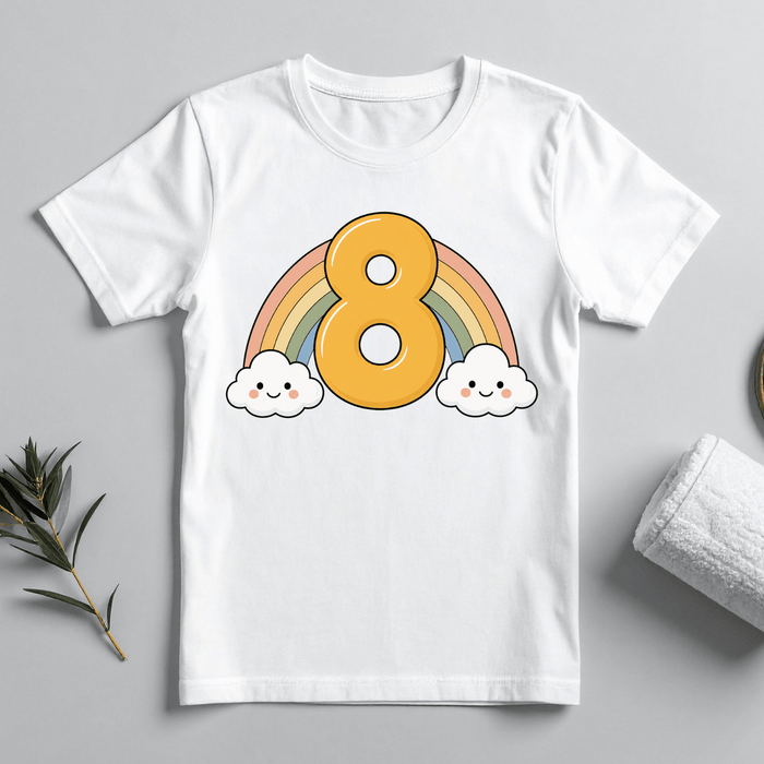 Rainbow Joy - Tshirt 08 - Märchen Mode aus Bio-Baumwolle personalisierte geschenke Babyset & Bodys mit spruch & Geschenkideen für Neugeborene & 0–24 Monate & und perfekt als Geschenk zur Geburt