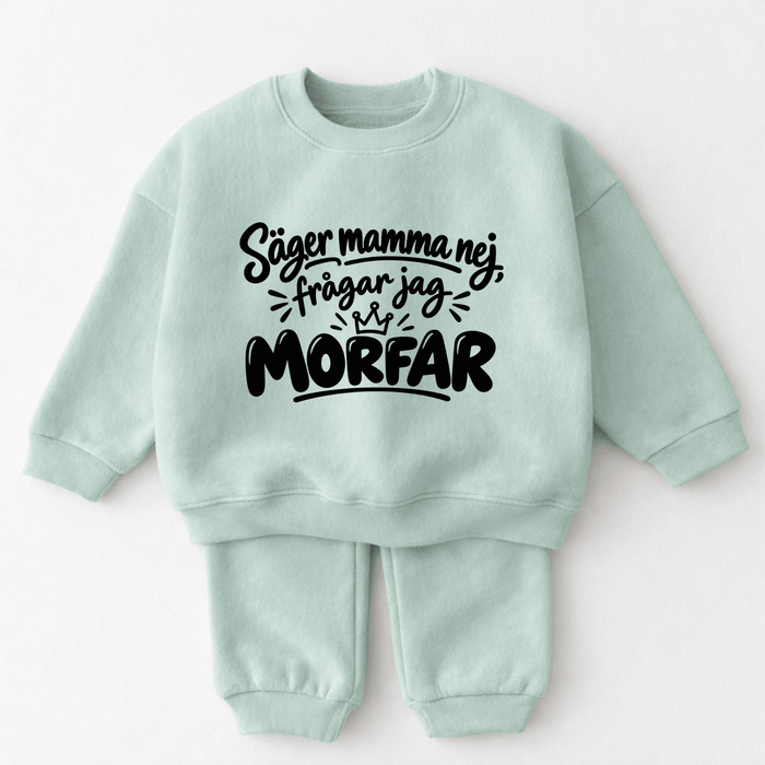 Säger mamma nej, frågar jag morfar - Märchen Mode aus Bio-Baumwolle personalisierte geschenke Babyset & Bodys mit spruch & Geschenkideen für Neugeborene & 0–24 Monate & und perfekt als Geschenk zur Geburt