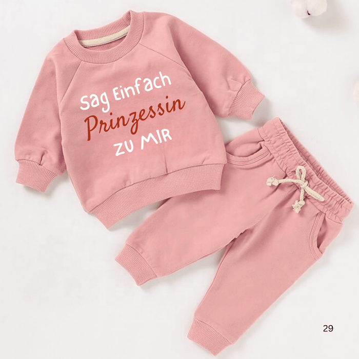 Sag Einfach Prinzessin ZU MIR Rosa - Märchen Mode aus Bio - Baumwolle personalisierte geschenke Babyset & Bodys mit spruch & Geschenkideen für Neugeborene & 0–24 Monate & und perfekt als Geschenk zur Geburt