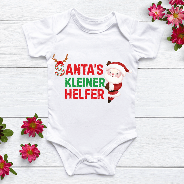 Santa’s Kleiner Helfer - Märchen Mode aus Bio - Baumwolle personalisierte geschenke Baby Outfit, Strampler & Geschenkideen für Neugeborene & 0–24 Monate & und perfekt als Geschenk zur Geburt product_