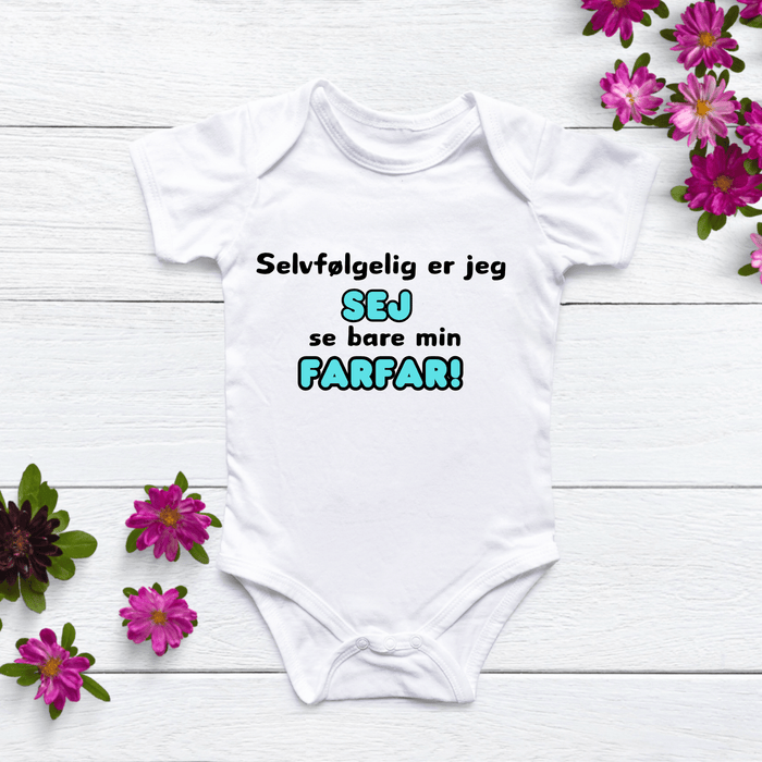 Selvfølgelig er sej jeg se bare min farfar! Body - Märchen Mode aus Bio - Baumwolle personalisierte geschenke Babyset & Bodys mit spruch & Geschenkideen für Neugeborene & 0–24 Monate & und perfekt als Geschenk zur Geburt