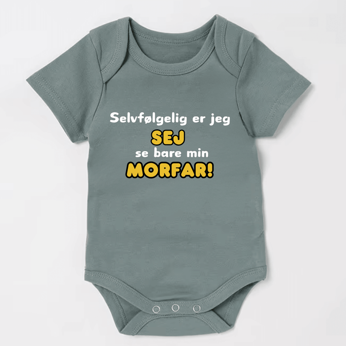 Selvfølgelig er sej jeg se bare min Morfar! Body - Märchen Mode aus Bio - Baumwolle personalisierte geschenke Babyset & Bodys mit spruch & Geschenkideen für Neugeborene & 0–24 Monate & und perfekt als Geschenk zur Geburt
