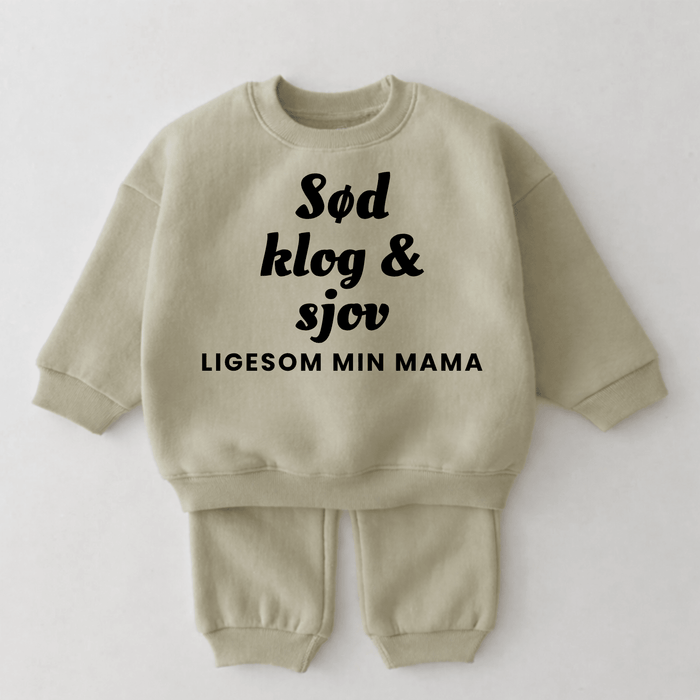 Sød klog & sjov ligesom min Mama - Märchen Mode aus Bio - Baumwolle personalisierte geschenke Babyset & Bodys mit spruch & Geschenkideen für Neugeborene & 0–24 Monate & und perfekt als Geschenk zur Geburt
