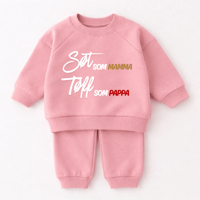 Søt som Mamma, Tøff Som Pappa - Märchen Mode aus Bio-Baumwolle personalisierte geschenke Babyset & Bodys mit spruch & Geschenkideen für Neugeborene & 0–24 Monate & und perfekt als Geschenk zur Geburt