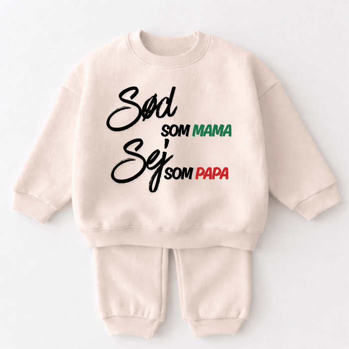 Som Papa Sej Sød som MAMA - Märchen Mode aus Bio - Baumwolle personalisierte geschenke Babyset & Bodys mit spruch & Geschenkideen für Neugeborene & 0–24 Monate & und perfekt als Geschenk zur Geburt