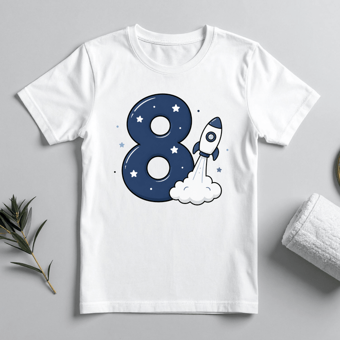 Space Rocket - Tshirt 08 - Märchen Mode aus Bio-Baumwolle personalisierte geschenke Babyset & Bodys mit spruch & Geschenkideen für Neugeborene & 0–24 Monate & und perfekt als Geschenk zur Geburt