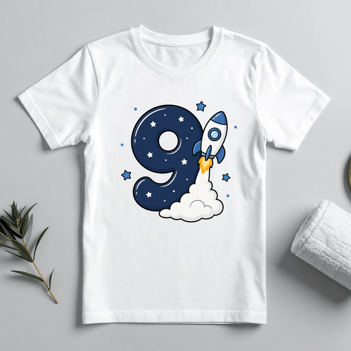 Space Rocket - Tshirt 09 - Märchen Mode aus Bio-Baumwolle personalisierte geschenke Babyset & Bodys mit spruch & Geschenkideen für Neugeborene & 0–24 Monate & und perfekt als Geschenk zur Geburt