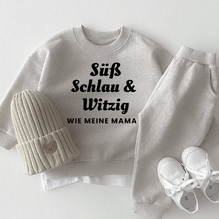 Süß, Schlau & Witzig wie meine Mama - Märchen Mode aus Bio - Baumwolle personalisierte geschenke Babyset & Bodys mit spruch & Geschenkideen für Neugeborene & 0–24 Monate & und perfekt als Geschenk zur Geburt
