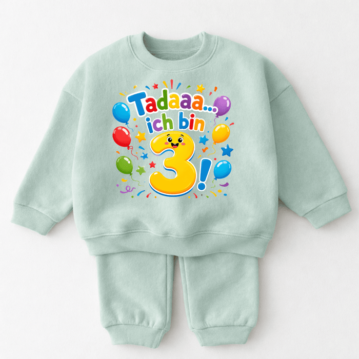 Tadaaa... ich bin 3! - Märchen Mode aus Bio-Baumwolle personalisierte geschenke Babyset & Bodys mit spruch & Geschenkideen für Neugeborene & 0–24 Monate & und perfekt als Geschenk zur Geburt