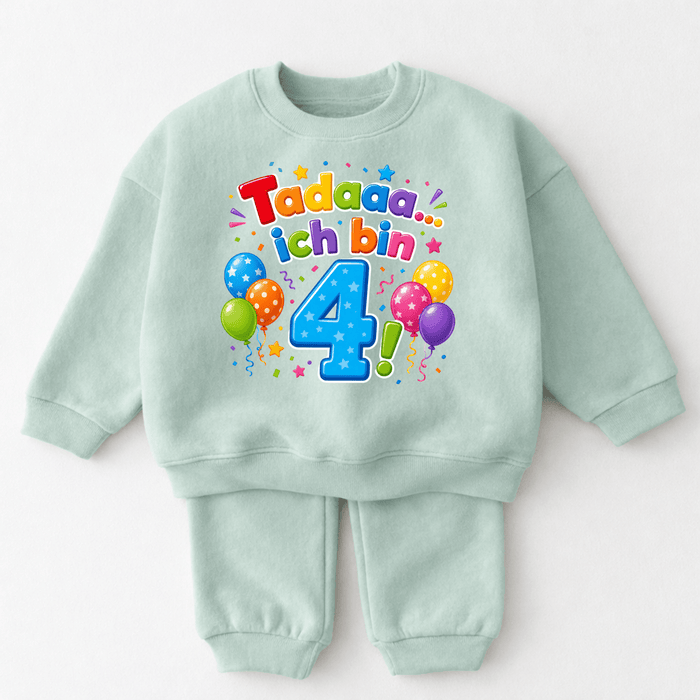 Tadaaa, ich bin 4! - Märchen Mode aus Bio-Baumwolle personalisierte geschenke Babyset & Bodys mit spruch & Geschenkideen für Neugeborene & 0–24 Monate & und perfekt als Geschenk zur Geburt