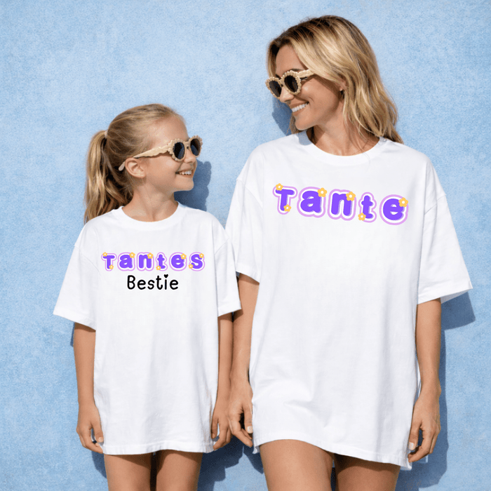 Tante bestie - Matching - Märchen Mode aus Bio - Baumwolle personalisierte geschenke Babyset & Bodys mit spruch & Geschenkideen für Neugeborene & 0–24 Monate & und perfekt als Geschenk zur Geburt