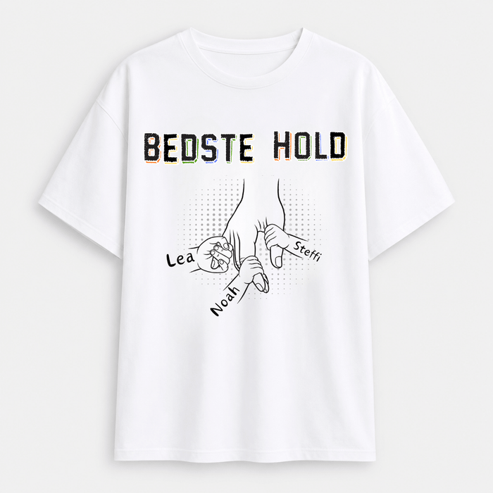 Team Bedste/[navn] T-shirt med børnenes navne - Märchen Mode aus Bio-Baumwolle personalisierte geschenke Babyset & Bodys mit spruch & Geschenkideen für Neugeborene & 0–24 Monate & und perfekt als Geschenk zur Geburt