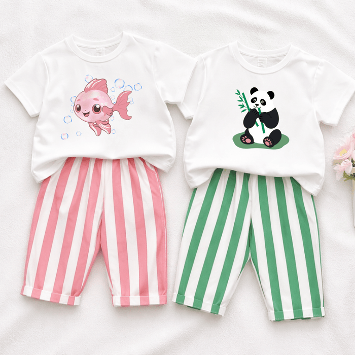 Tiere - Sommer set - Märchen Mode aus Bio - Baumwolle personalisierte geschenke Babyset & Bodys mit spruch & Geschenkideen für Neugeborene & 0–24 Monate & und perfekt als Geschenk zur Geburt
