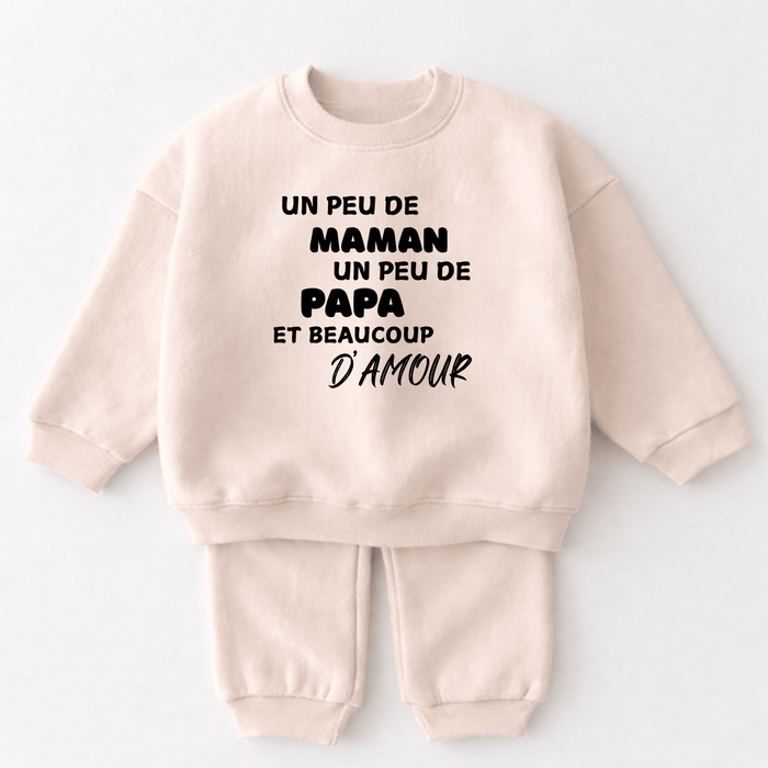 Un peu de MAMAn un peu de PAPA et beaucoup d’amour - Märchen Mode aus Bio-Baumwolle personalisierte geschenke Babyset & Bodys mit spruch & Geschenkideen für Neugeborene & 0–24 Monate & und perfekt als Geschenk zur Geburt