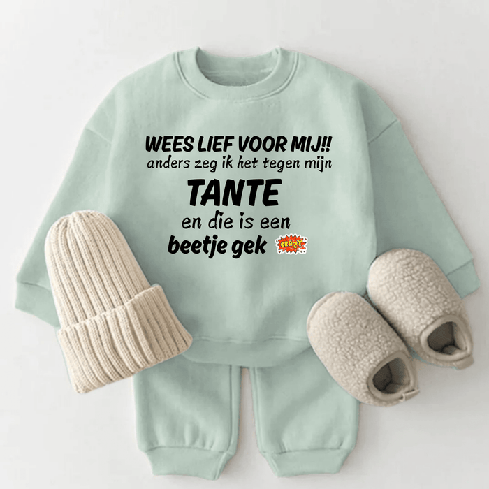 Wees lief voor mij!! anders zeg ik het tegen mijn TANTE - Märchen Mode aus Bio - Baumwolle personalisierte geschenke Babyset & Bodys mit spruch & Geschenkideen für Neugeborene & 0–24 Monate & und perfekt als Geschenk zur Geburt