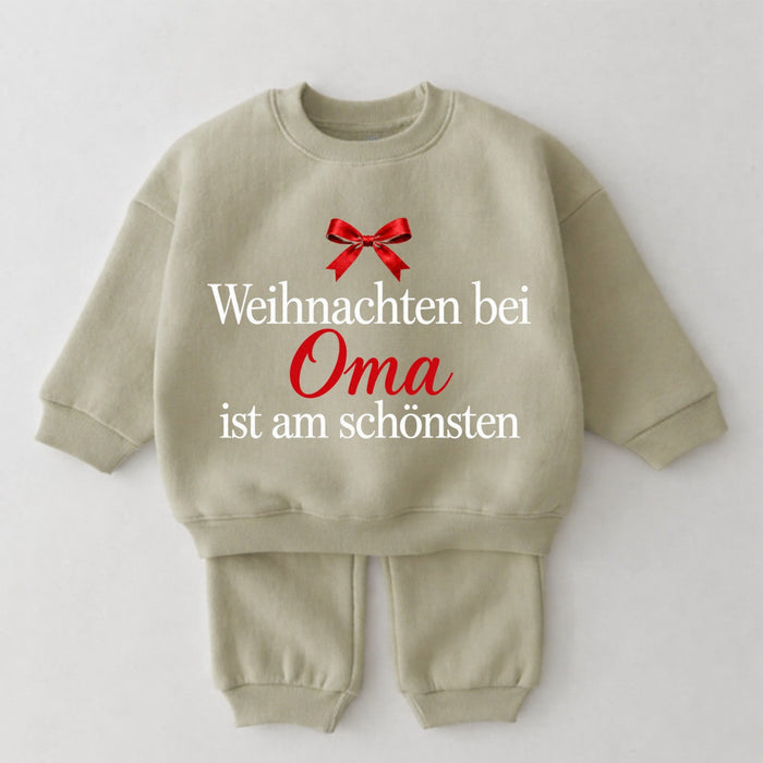Weihnachten bei Oma ist am schönsten - Märchen Mode aus Bio-Baumwolle personalisierte geschenke Babyset & Bodys mit spruch & Geschenkideen für Neugeborene & 0–24 Monate & und perfekt als Geschenk zur Geburt