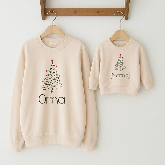 Weihnachts-Matching-Set Oma & Baby - Märchen Mode aus Bio-Baumwolle personalisierte geschenke Babyset & Bodys mit spruch & Geschenkideen für Neugeborene & 0–24 Monate & und perfekt als Geschenk zur Geburt