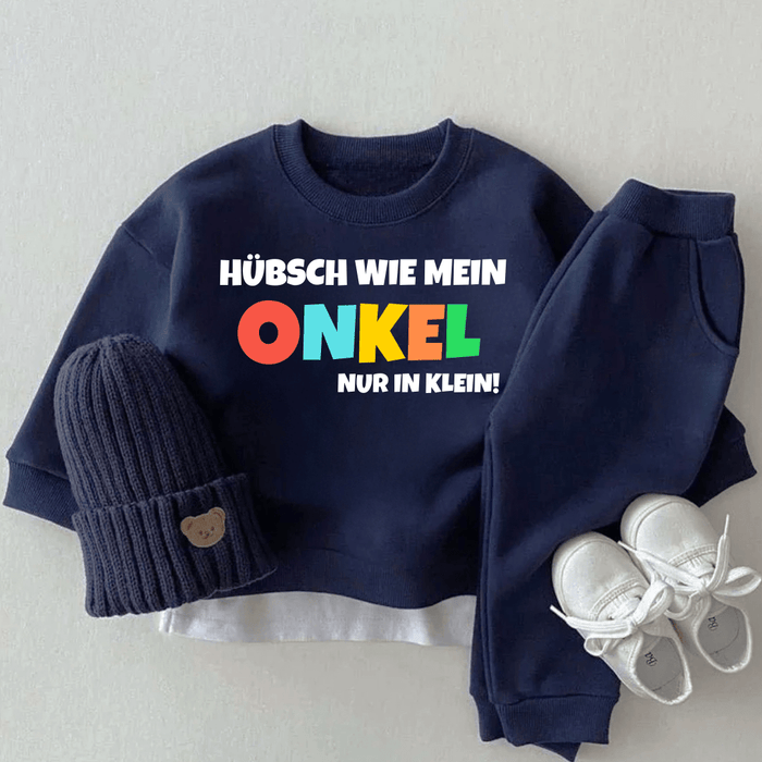 wie Onkel in klein - Set - Märchen Mode aus Bio - Baumwolle personalisierte geschenke Babyset & Bodys mit spruch & Geschenkideen für Neugeborene & 0–24 Monate & und perfekt als Geschenk zur Geburt